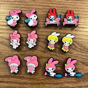 My melody hello kitty friends show charms